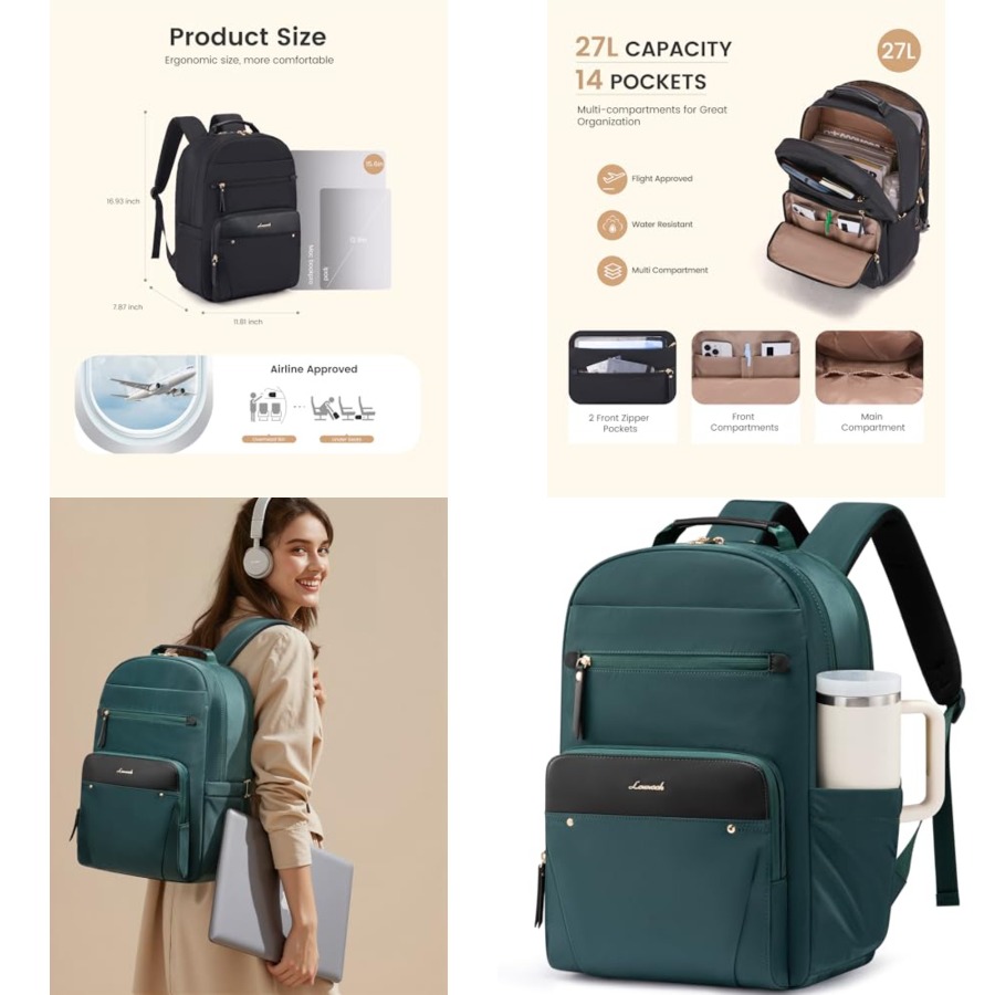 Leatherworking Items - Laptop Backpack for Women with Leather