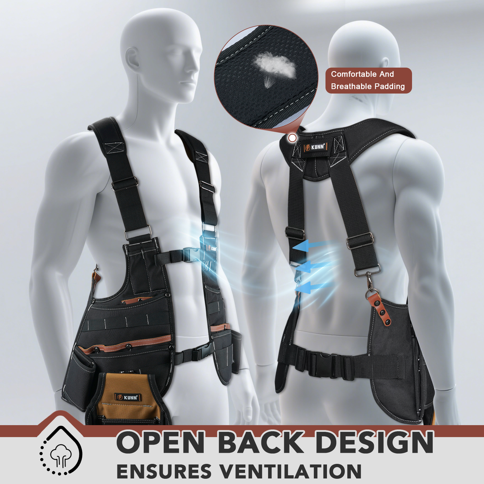 Leather Tool Vest for Men – Ad - Leather Work Vest For Men avaliação e preço