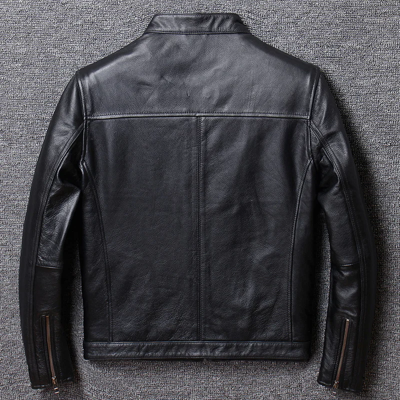 AYUNSUE 100% Real Cowhide Genu - Leather Work Jacket avaliação e preço