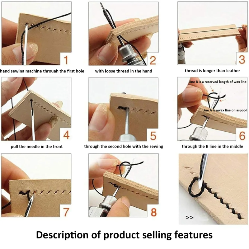 Professional Leather Sewing Aw - Leatherwork Needles avaliação e preço