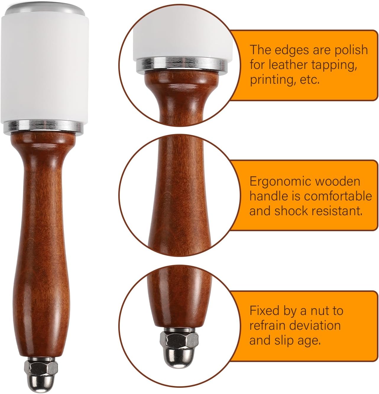 Leather Carving Hammer Nylon H - Leatherwork Mallet avaliação e preço