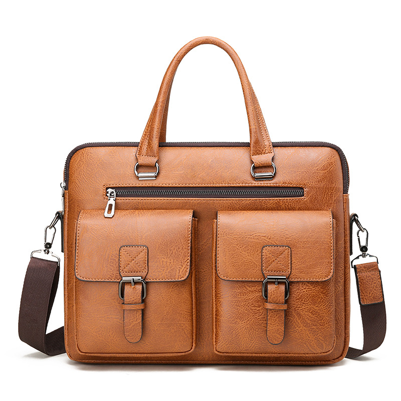 Luxury Brand Man Business Brie - Leather Work Bag Men avaliação e preço