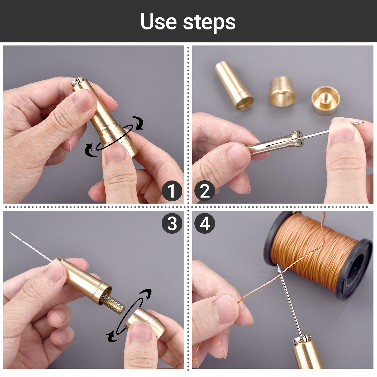 Leather Sewing Kit DIY Leather - Leatherwork Needles avaliação e preço