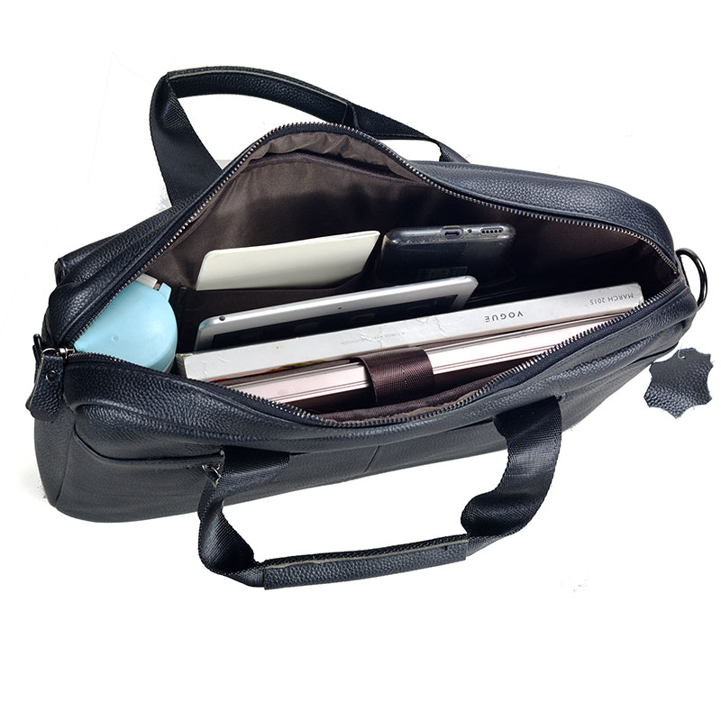 Large Men's Genuine Leather Ha - Leather Work Bag Men avaliação e preço