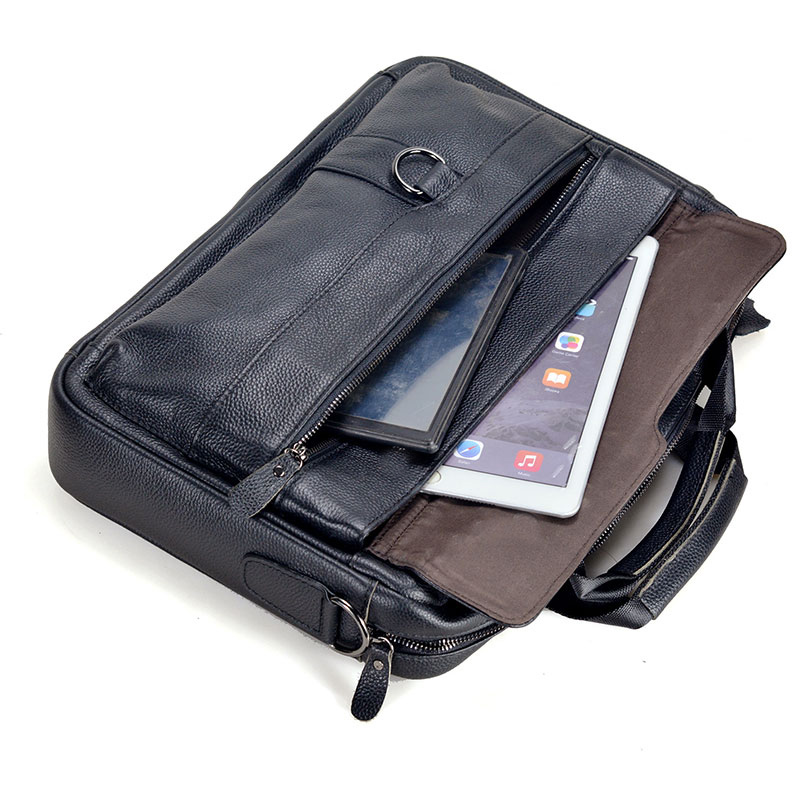 Large Men's Genuine Leather Ha - Leather Work Bag Men avaliação e preço