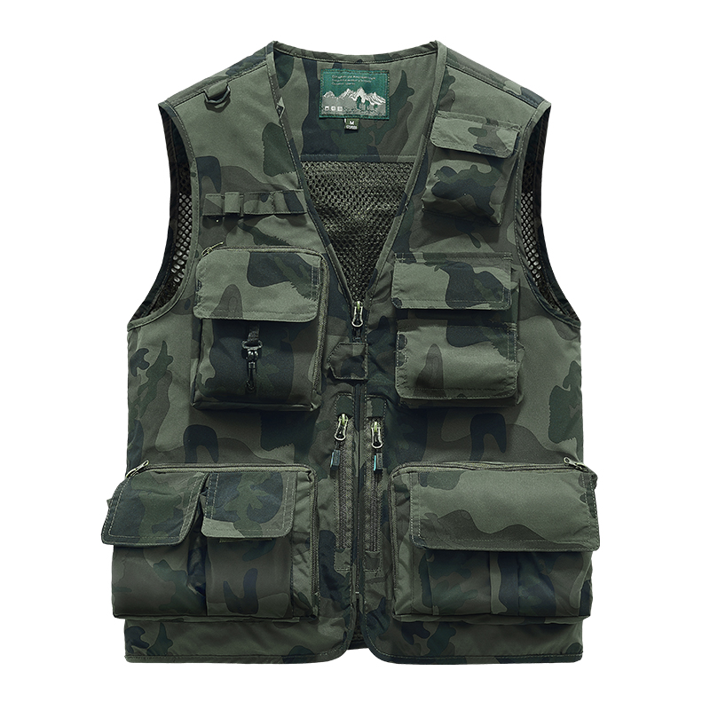 Embroidered Vest Fishing Cloth - Leather Work Vest For Men avaliação e preço