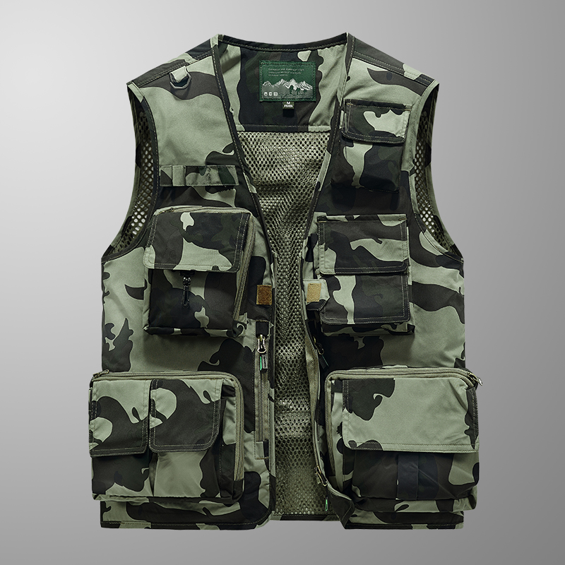 Embroidered Vest Fishing Cloth - Leather Work Vest For Men avaliação e preço
