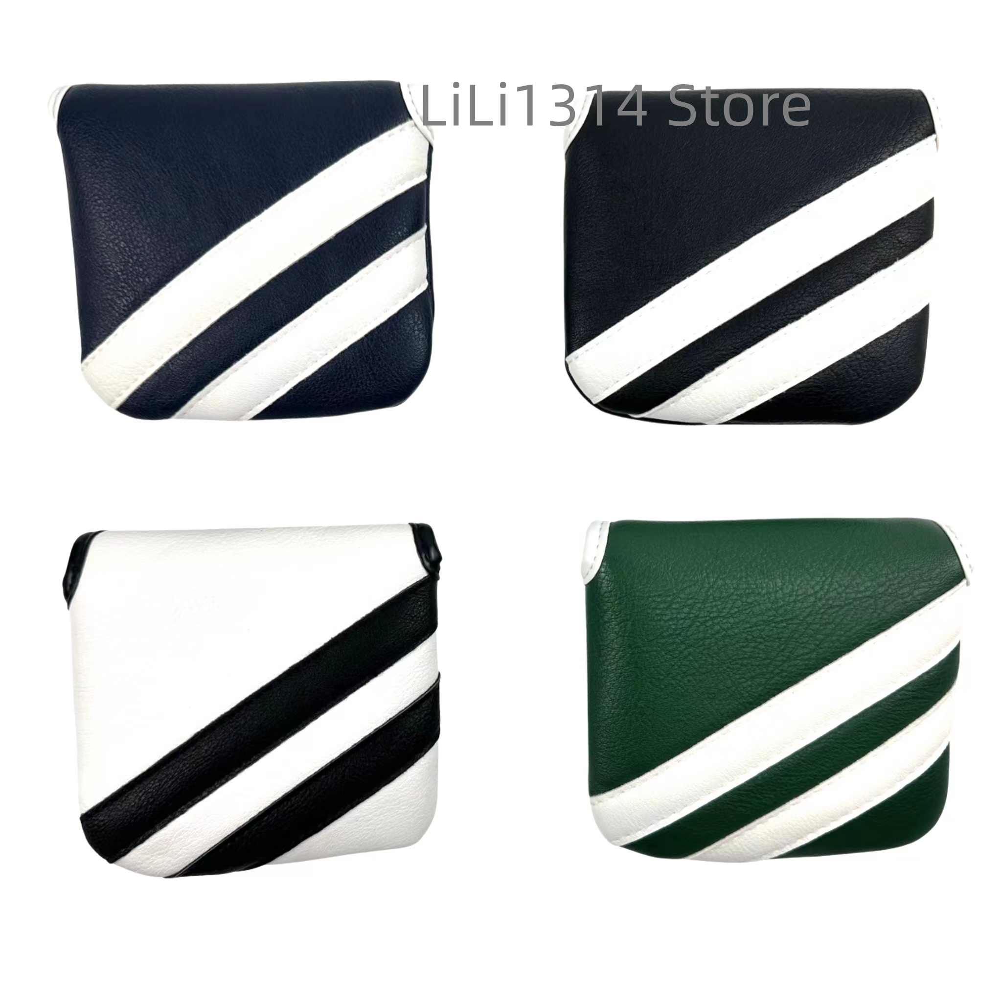 Golf stripe Putter Cover Class - Leatherwork Mallet avaliação e preço