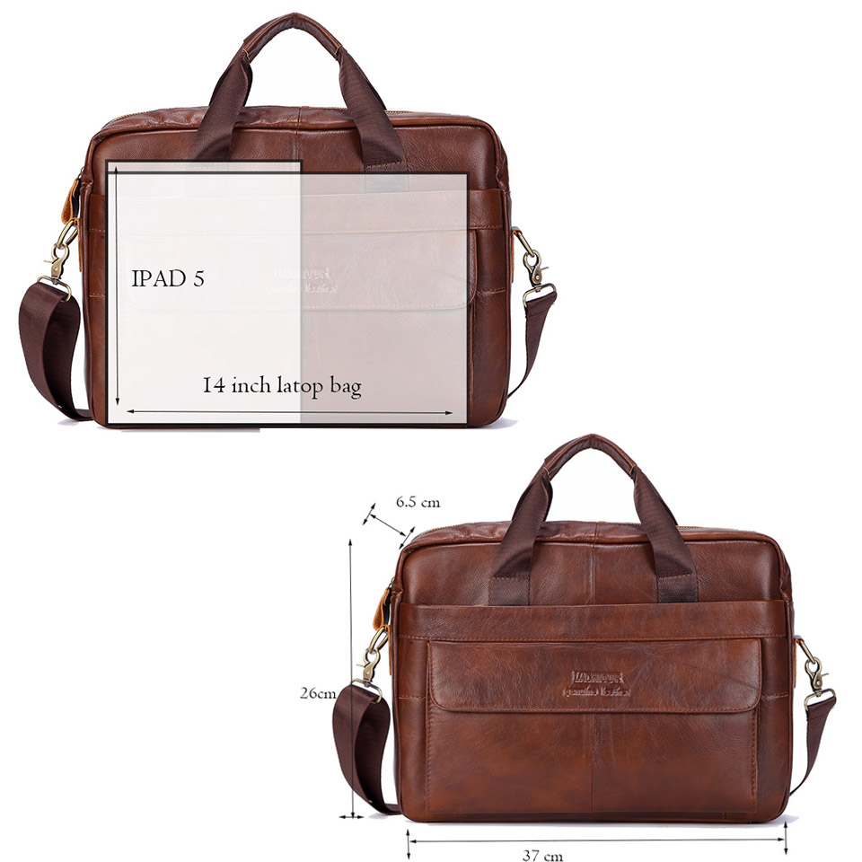 Men Genuine Leather Handbag Fa - Leather Work Bag Men avaliação e preço