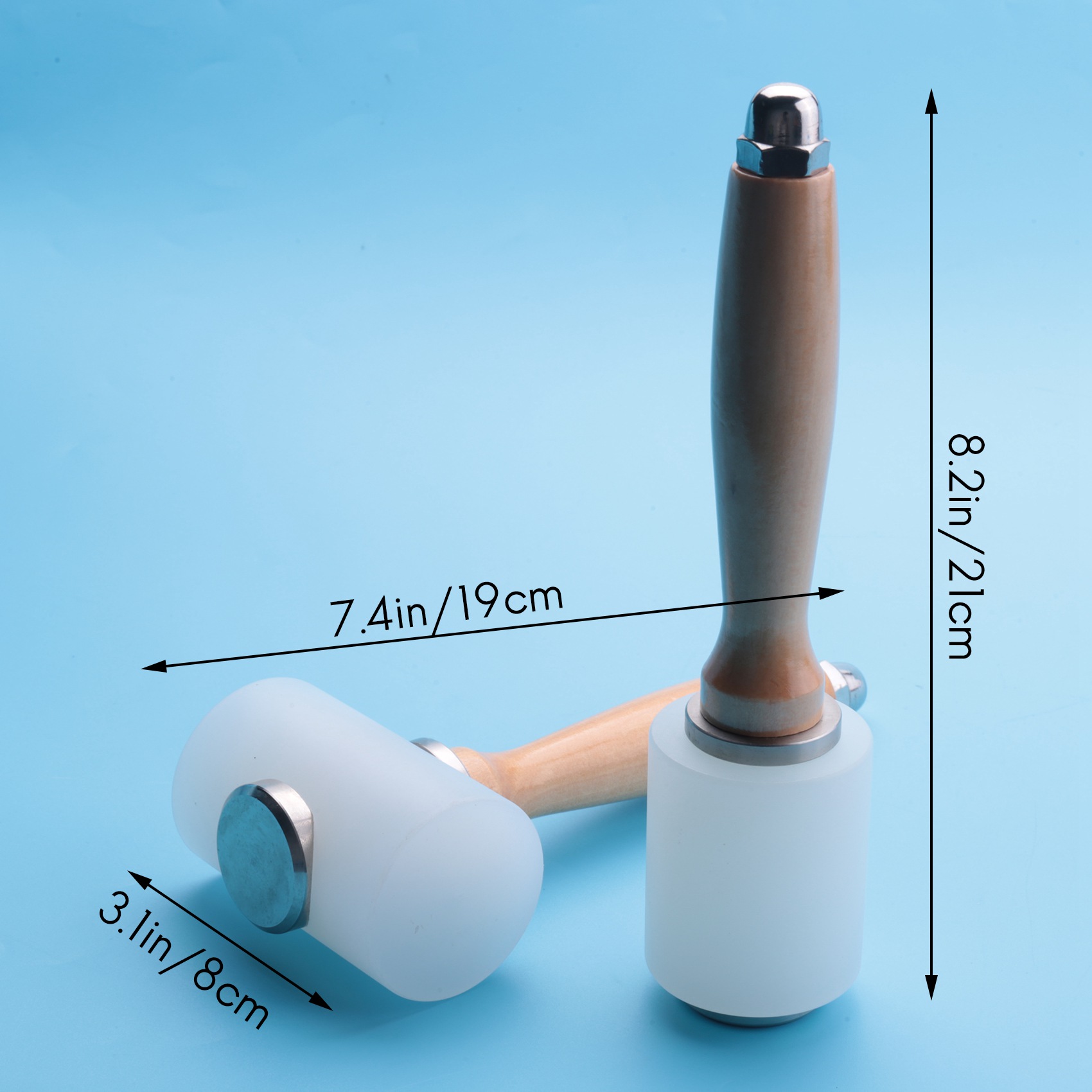A84X-2 Pcs Leather Carving Ham - Leatherwork Mallet avaliação e preço