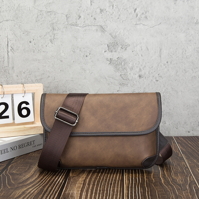 Luxury Brand Vintage Shoulder  - Leather Work Bag Men avaliação e preço