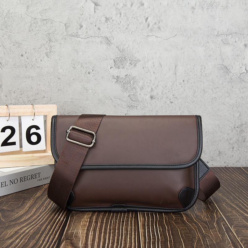 Luxury Brand Vintage Shoulder  - Leather Work Bag Men avaliação e preço