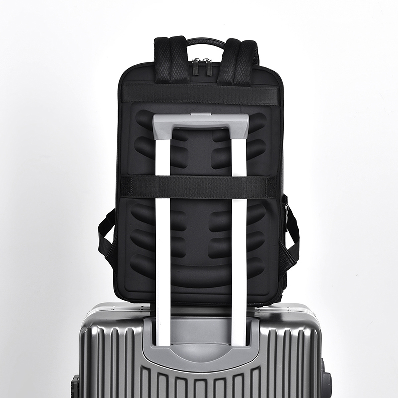 PU Leather Men's Backpack USB  - Leather Work Bag Men avaliação e preço
