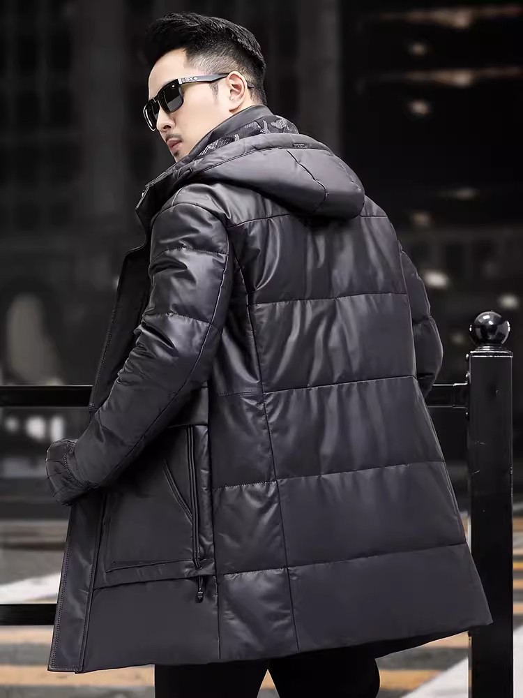 Winter Mens Thick Warm White G - Leather Work Jacket avaliação e preço