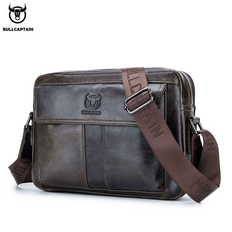 BULLCAPTAIN Genuine Leather Me - Leather Work Bag Men avaliação e preço