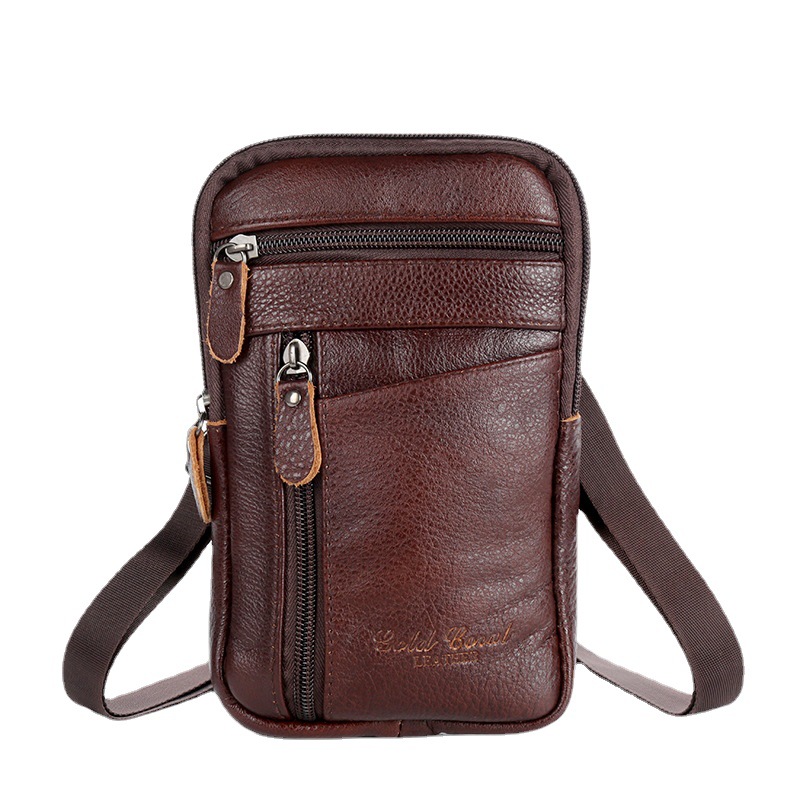 Men's Genuine Leather Crossbod - Leather Work Bag Men avaliação e preço