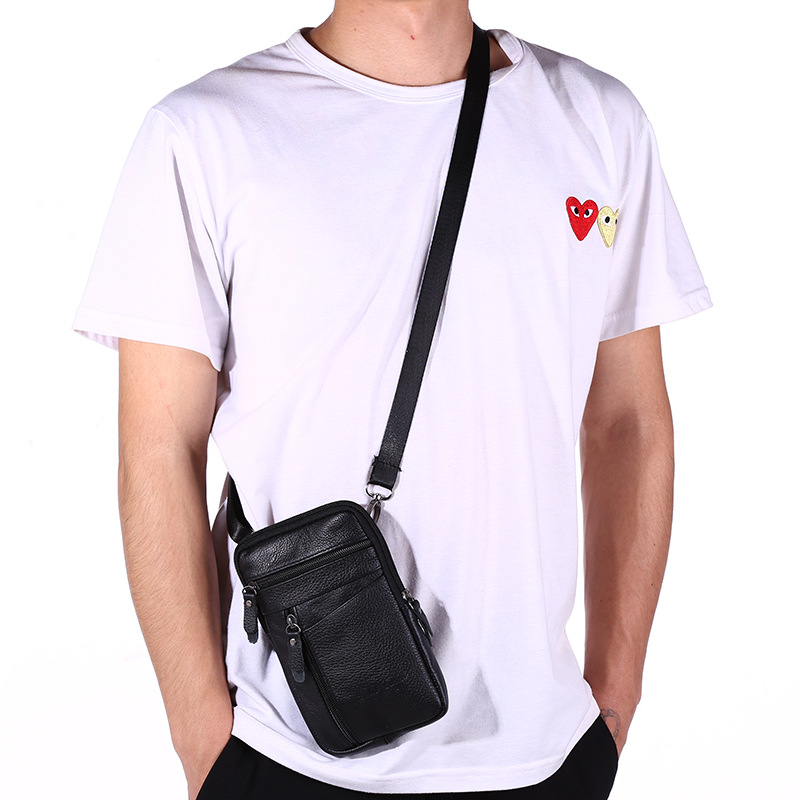 Men's Genuine Leather Crossbod - Leather Work Bag Men avaliação e preço