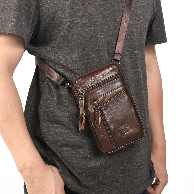 Men's Genuine Leather Crossbod - Leather Work Bag Men avaliação e preço