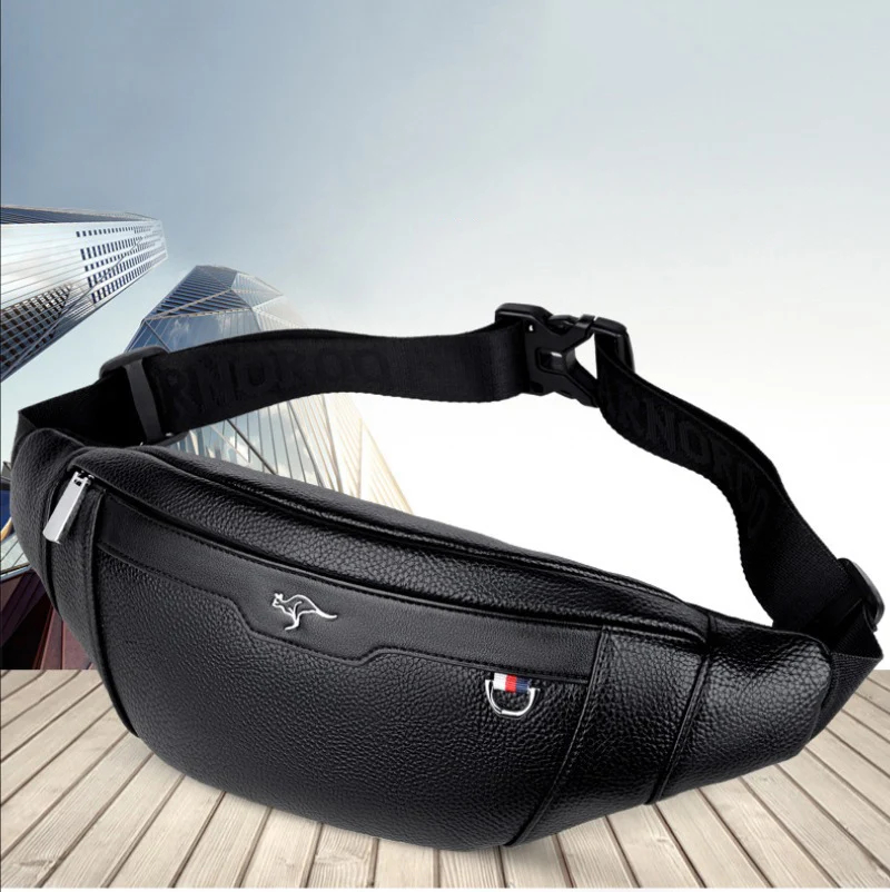 Business Leather Waist Bag Mul - Leather Work Bag Men avaliação e preço