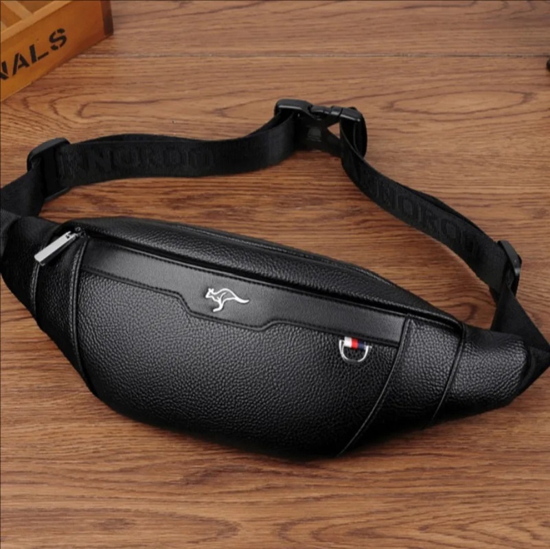 Business Leather Waist Bag Mul - Leather Work Bag Men avaliação e preço