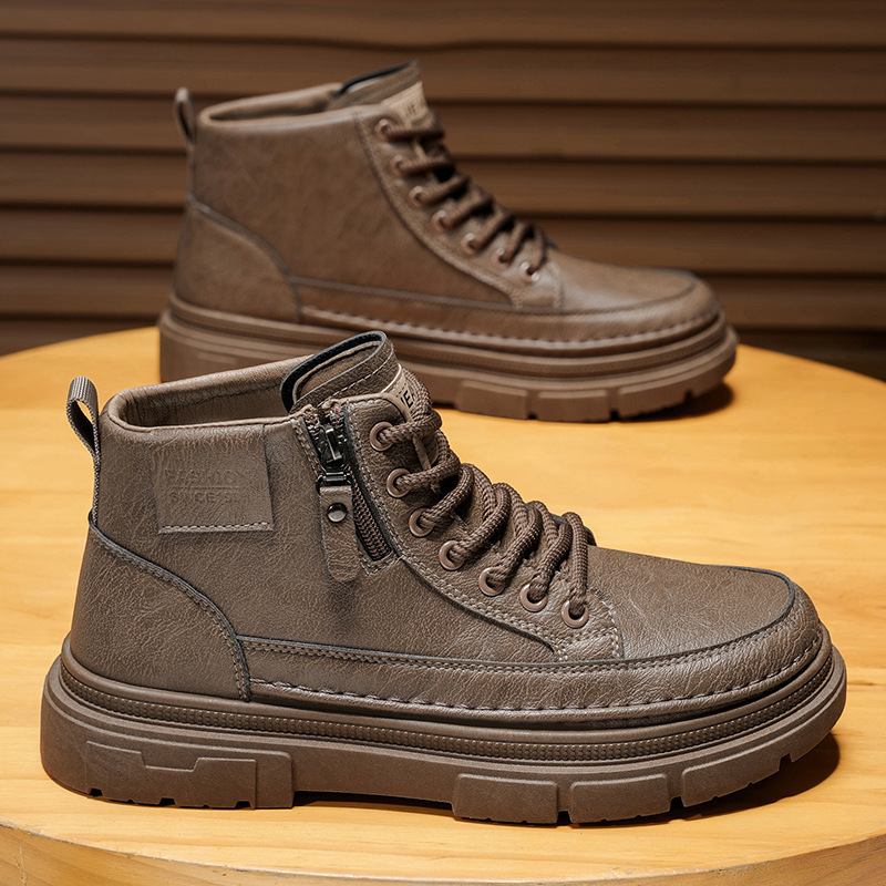 High top boots men's shoes aut - Leatherworking Items avaliação e preço