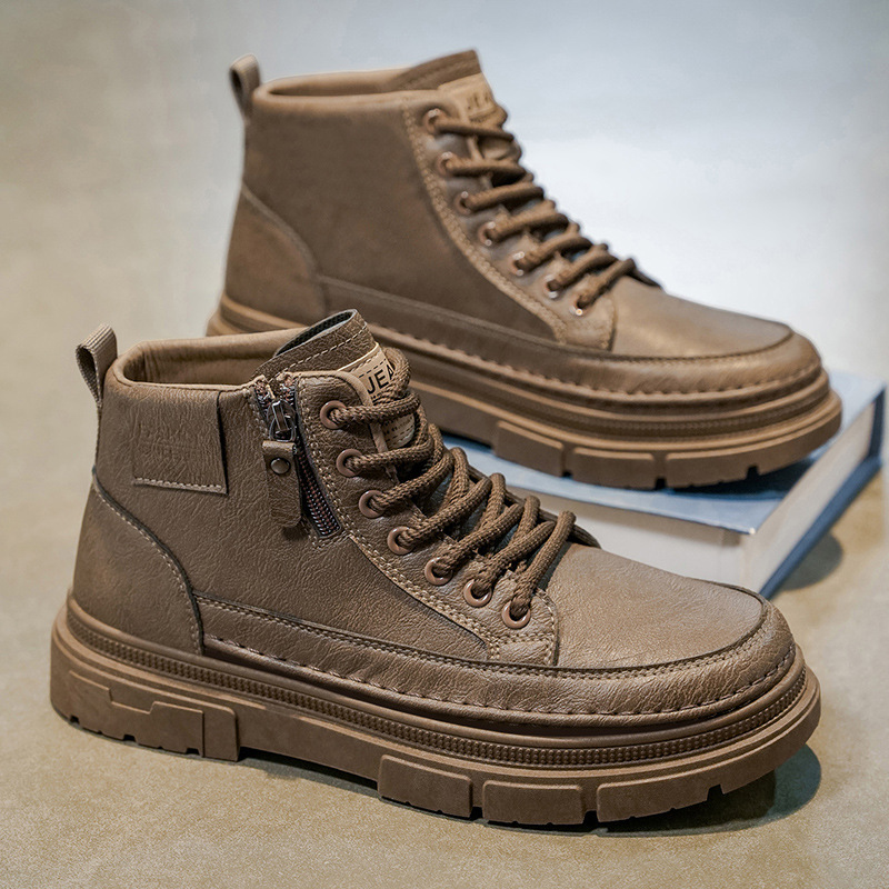 High top boots men's shoes aut - Leatherworking Items avaliação e preço