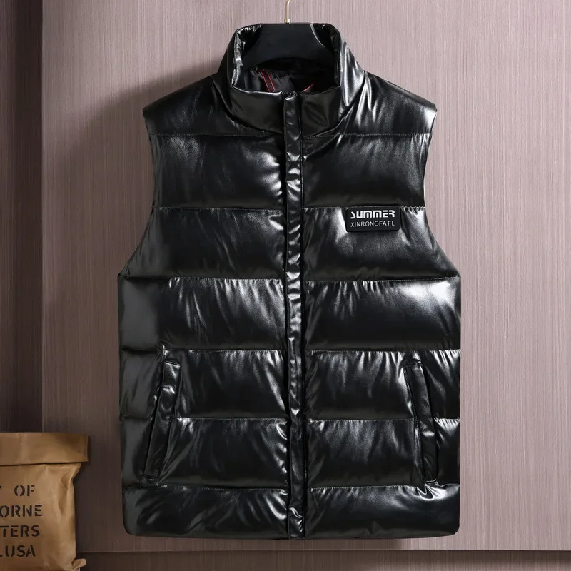Plus Size Sleeveless Jackets M - Leather Work Vest For Men avaliação e preço