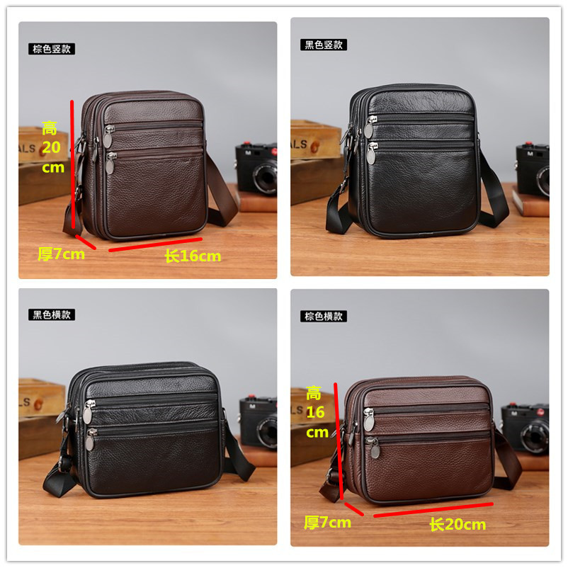 Men's Shoulder Messenger Bag C - Leather Work Bag Men avaliação e preço