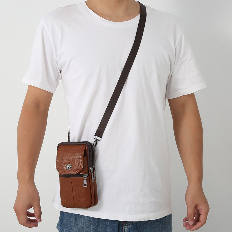 Crossbody Sling Bag for Men –  - Leather Work Bag Men avaliação e preço