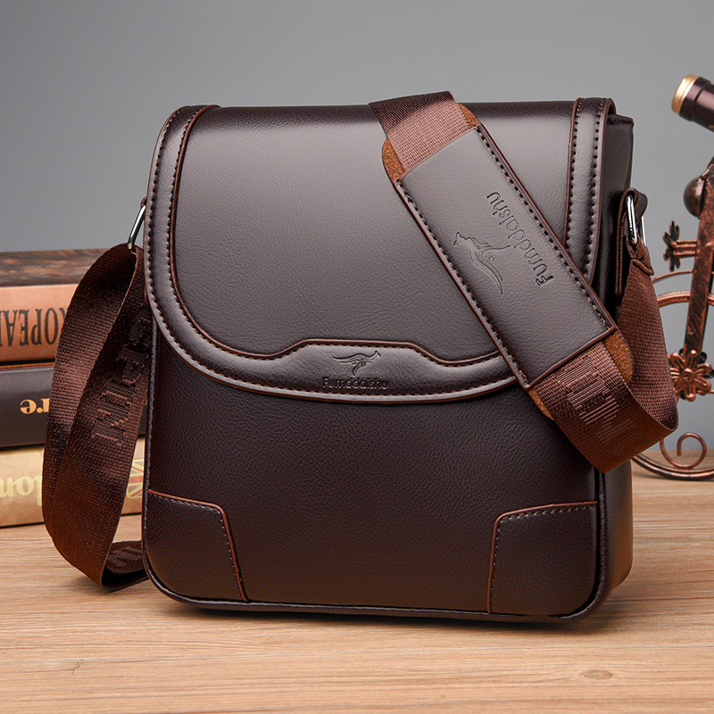Luxury Brand Men Leather Shoul - Leather Work Bag Men avaliação e preço