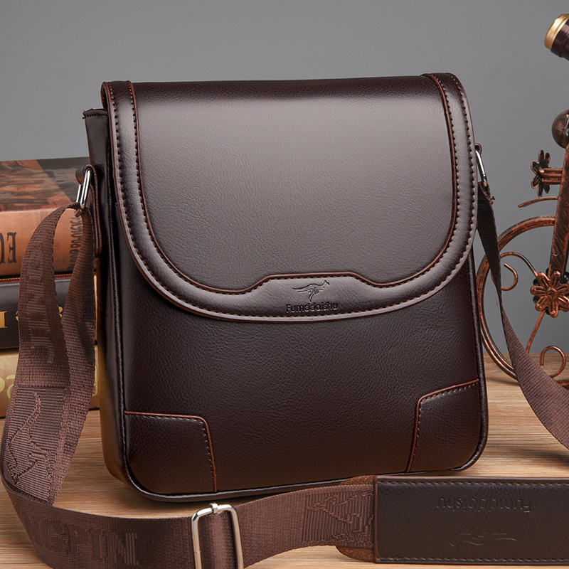 Luxury Brand Men Leather Shoul - Leather Work Bag Men avaliação e preço
