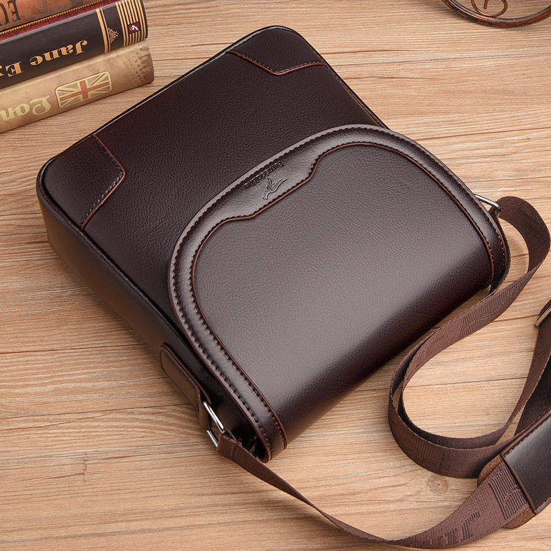 Luxury Brand Men Leather Shoul - Leather Work Bag Men avaliação e preço