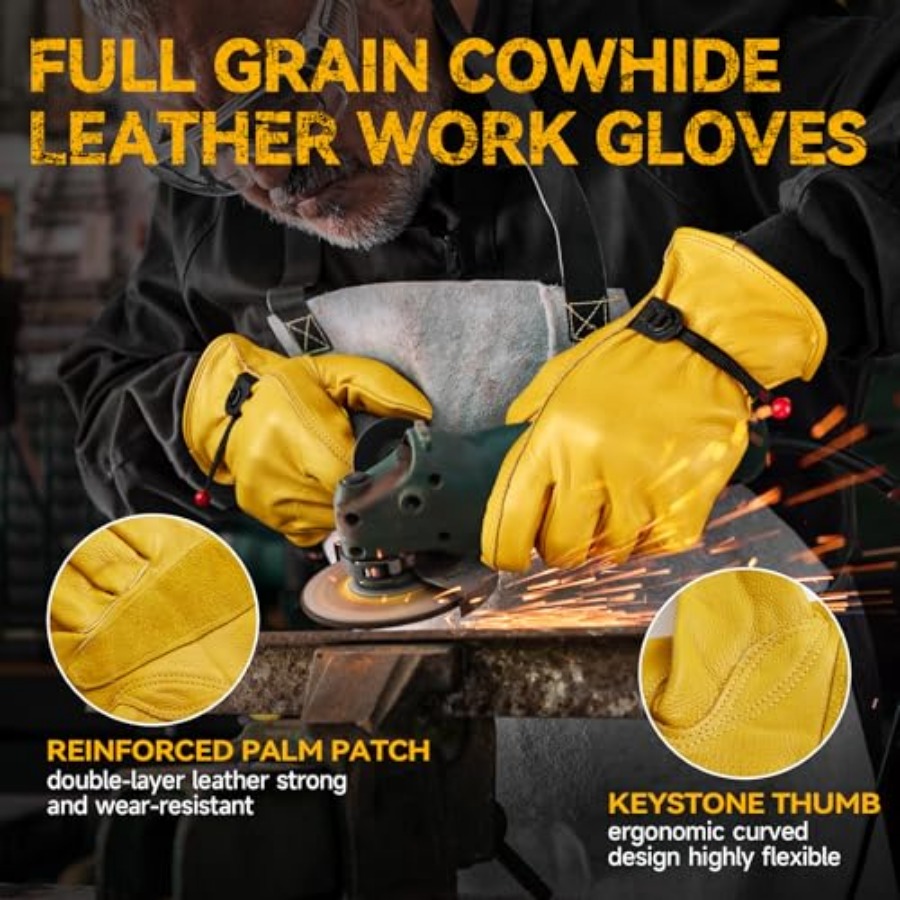 Leather Work Gloves for Men, 3 - Leveling Leatherworking avaliação e preço