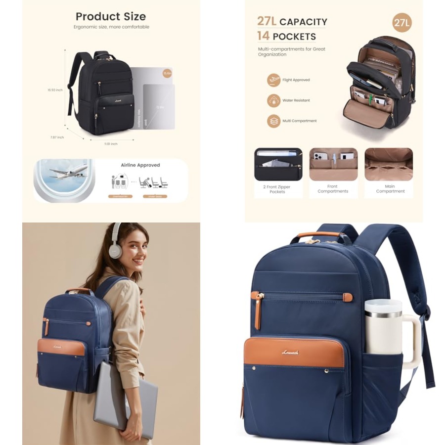 Laptop Backpack for Women with - Leatherworking Items avaliação e preço