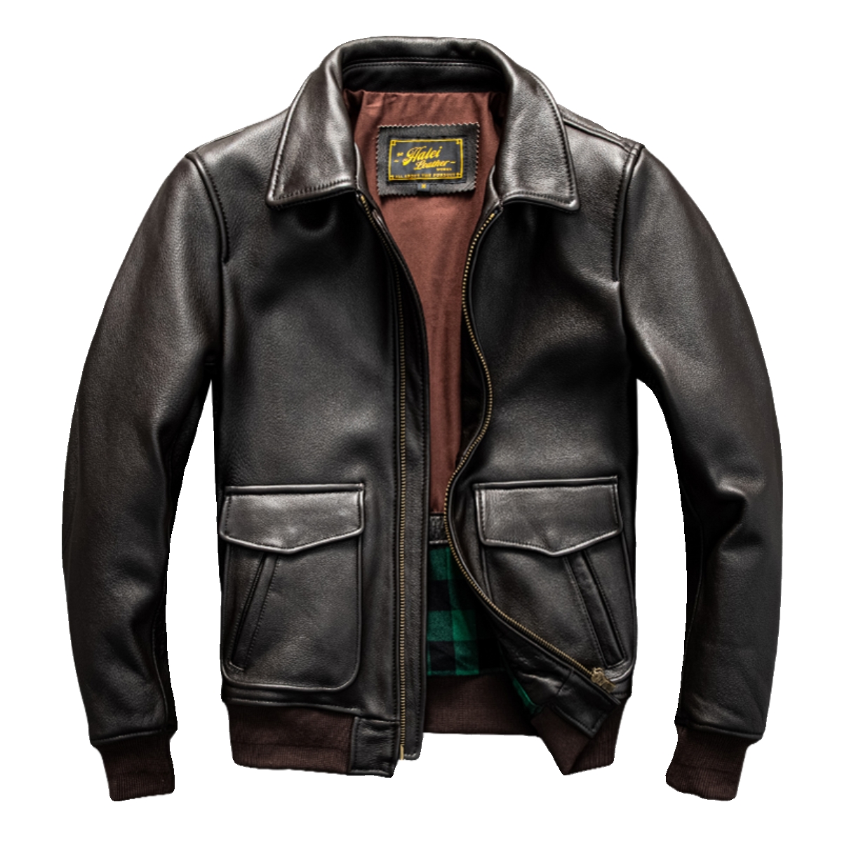 Dark Brown Winter Leather Jack - Leather Work Jacket avaliação e preço