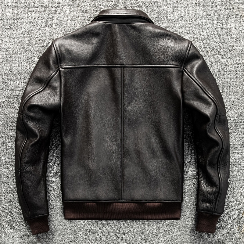 Dark Brown Winter Leather Jack - Leather Work Jacket avaliação e preço