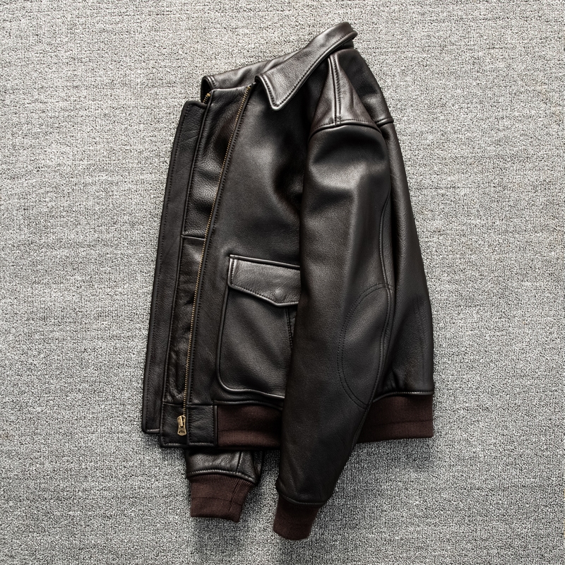 Dark Brown Winter Leather Jack - Leather Work Jacket avaliação e preço