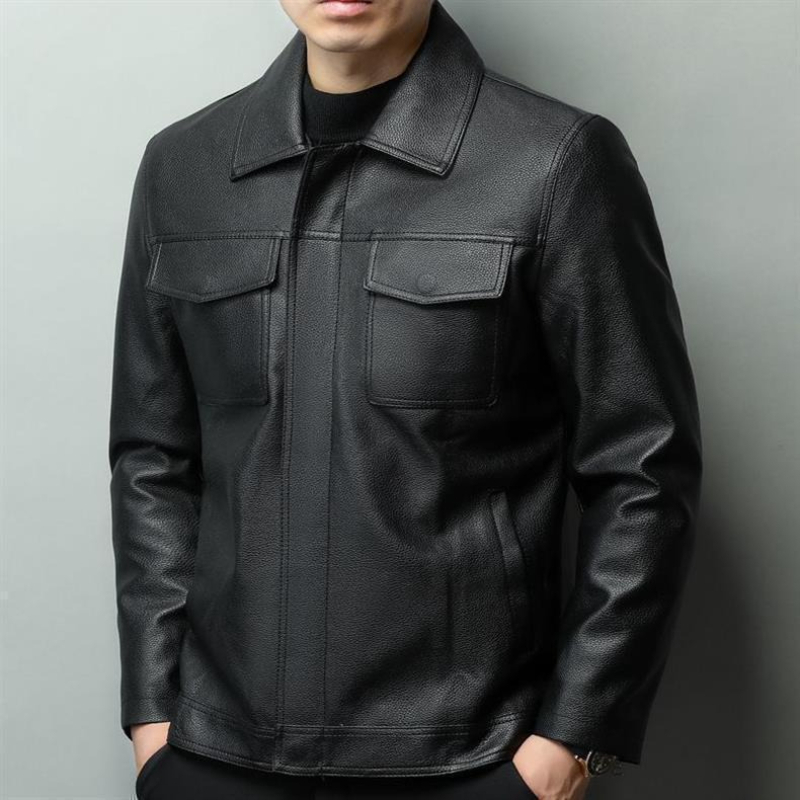 Vintage Brown Cowhide Leather  - Leather Work Jacket avaliação e preço