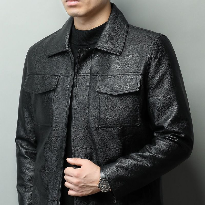 Vintage Brown Cowhide Leather  - Leather Work Jacket avaliação e preço
