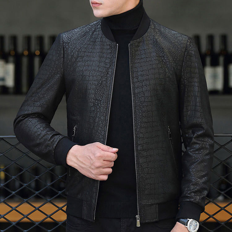 Spring/Winter Genuine Leather  - Leather Work Jacket avaliação e preço