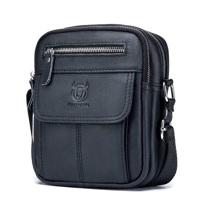 Bullcaptain Casual Men's Shoul - Leather Work Bag Men avaliação e preço
