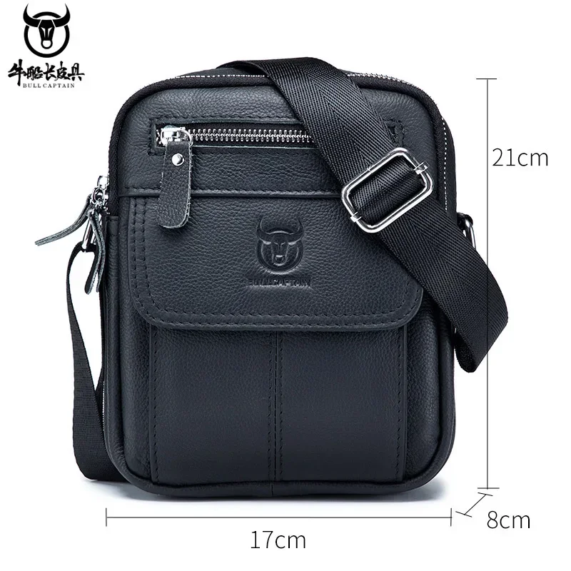 Bullcaptain Casual Men's Shoul - Leather Work Bag Men avaliação e preço