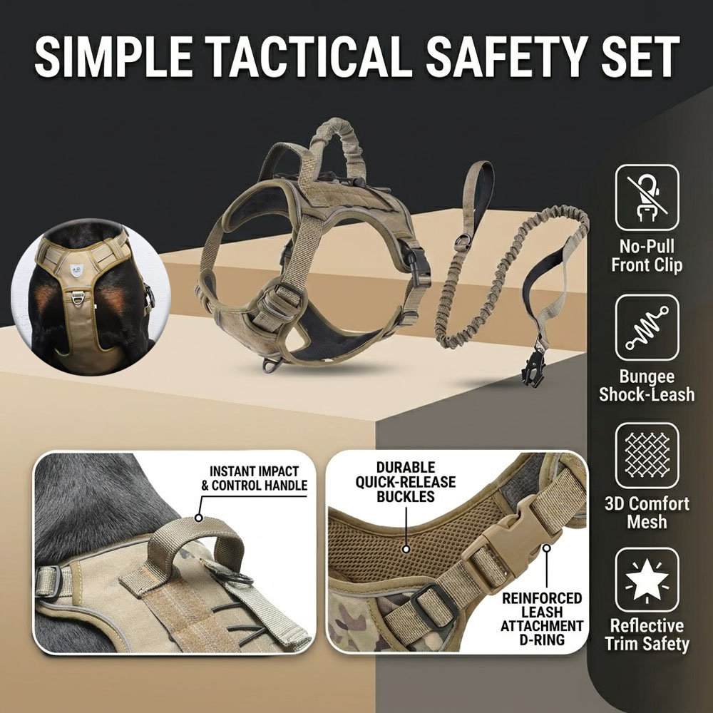Tactical Dog Harness No Pull A - Leather Work Vest For Men avaliação e preço