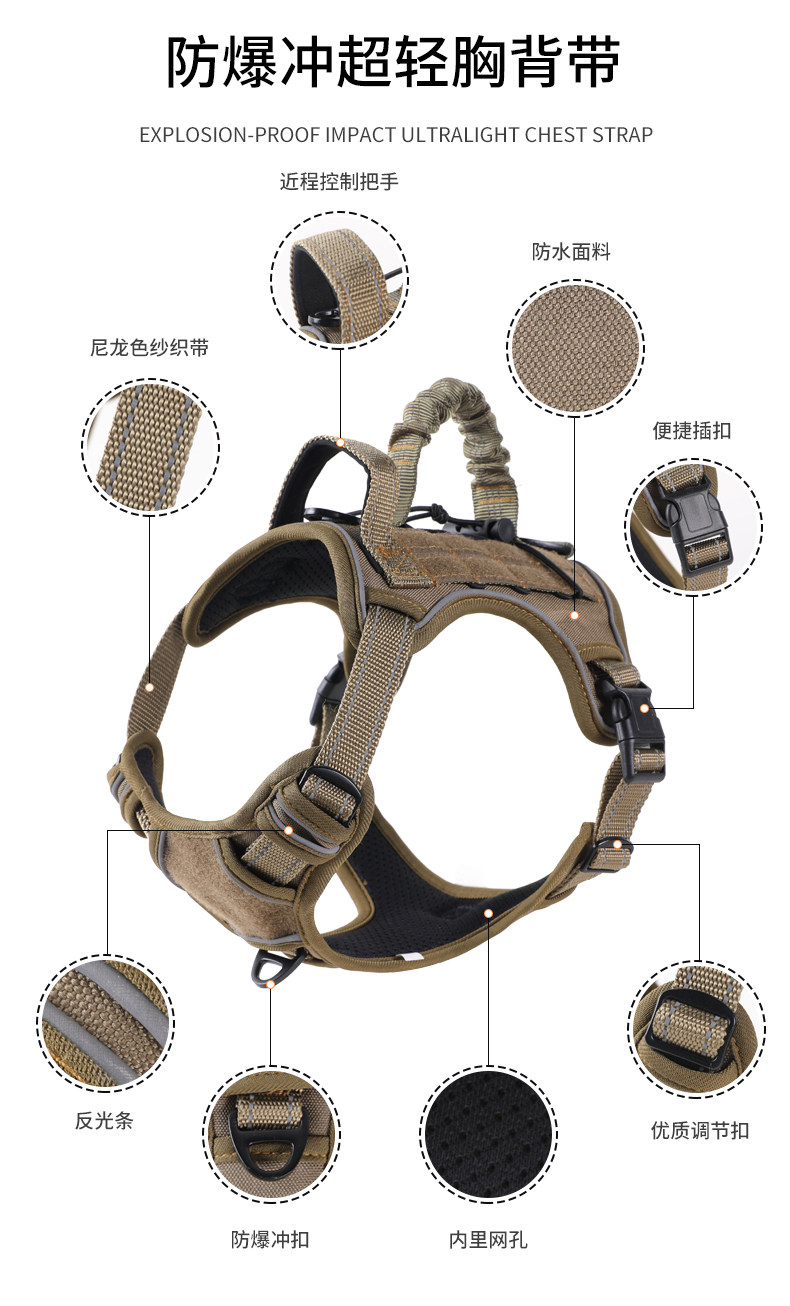 Tactical Dog Harness No Pull A - Leather Work Vest For Men avaliação e preço